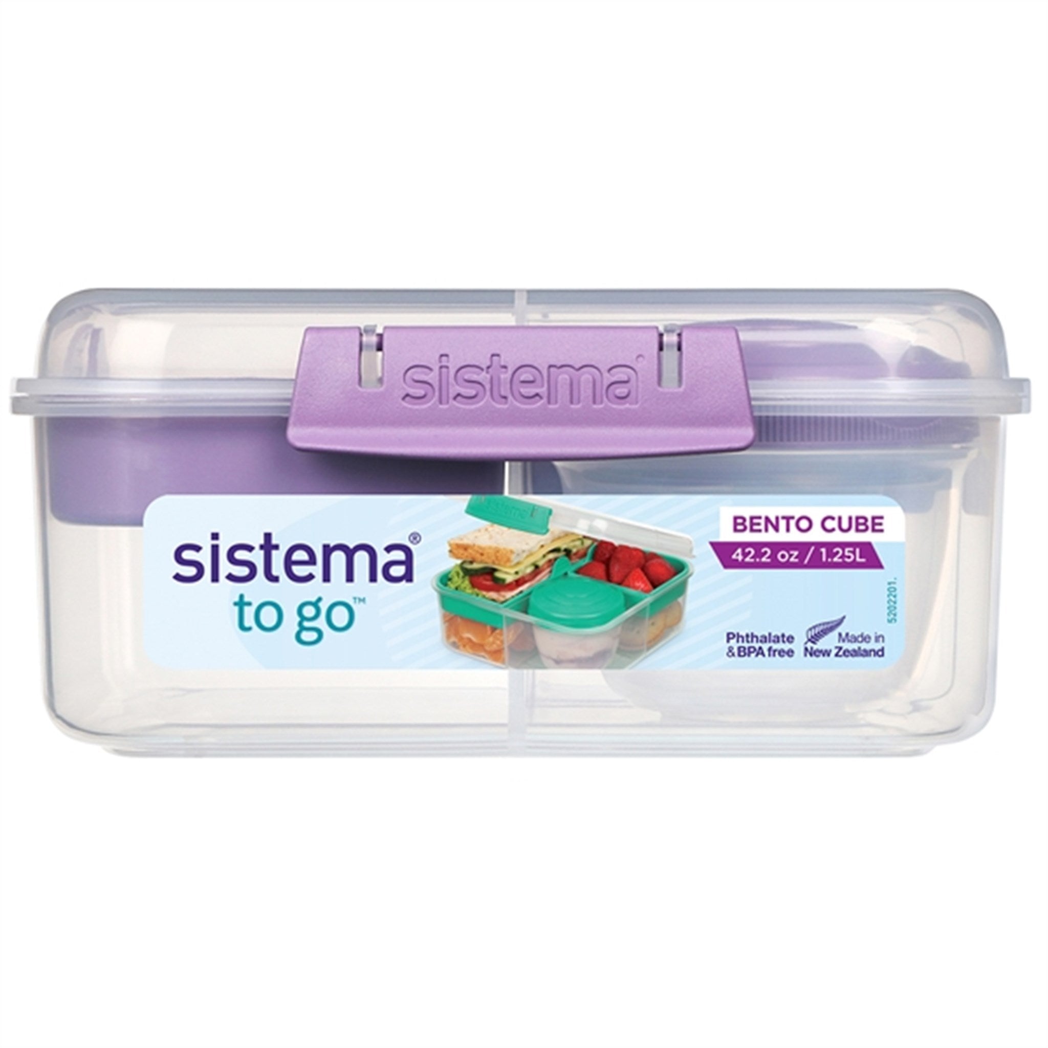 Sistema To Go Bento Cube Lunch Box 1,25 L Misty Purple 2