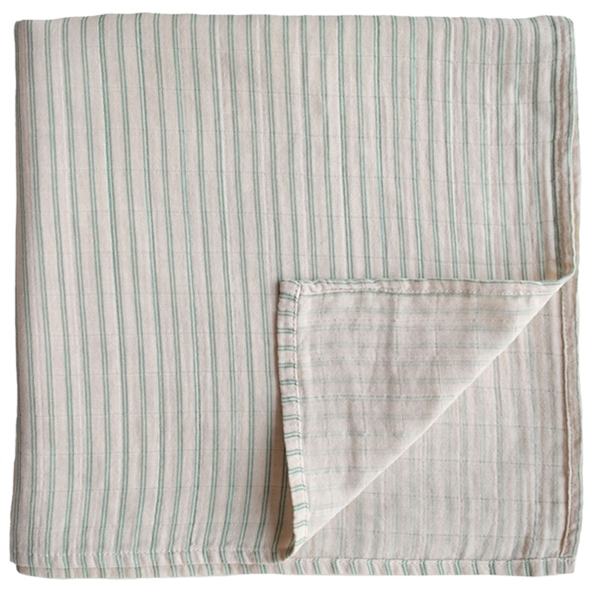 Mushie Swaddle Sage Stripe