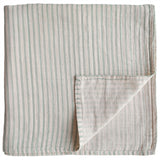 Mushie Swaddle Sage Stripe