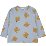 Bobo Choses Light Blue The Elephant Blouse AOP