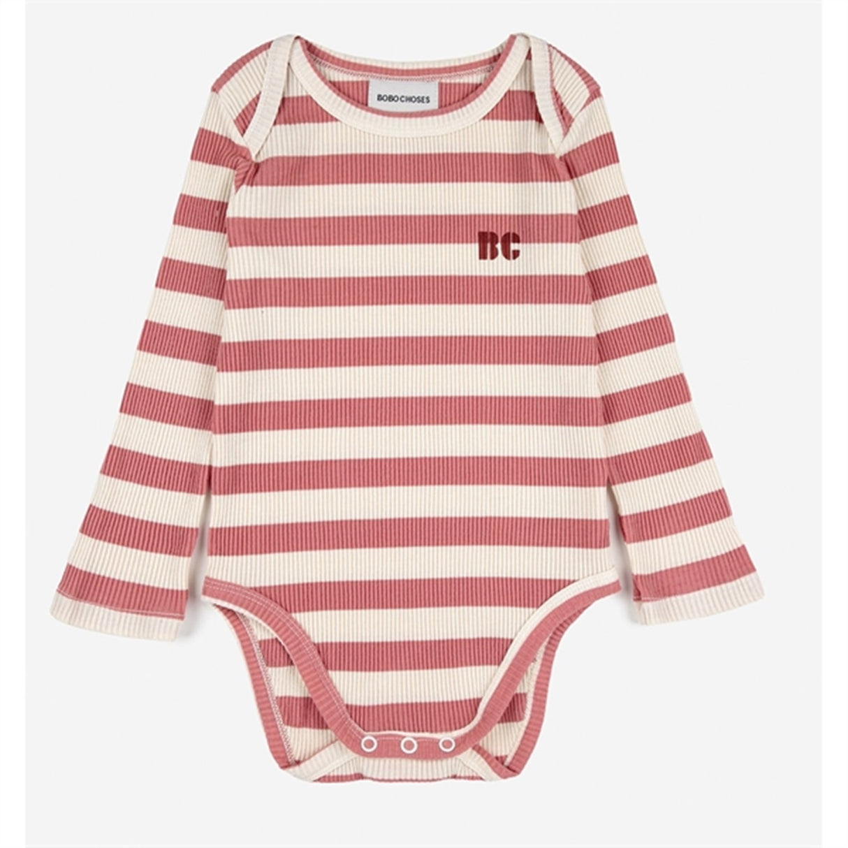 Bobo Choses Burgundy Red Maroon Stripes Body 2-pack 4