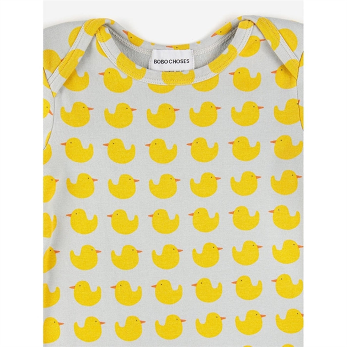 Bobo Choses Light Grey Rubber Duck Onesie AOP 4