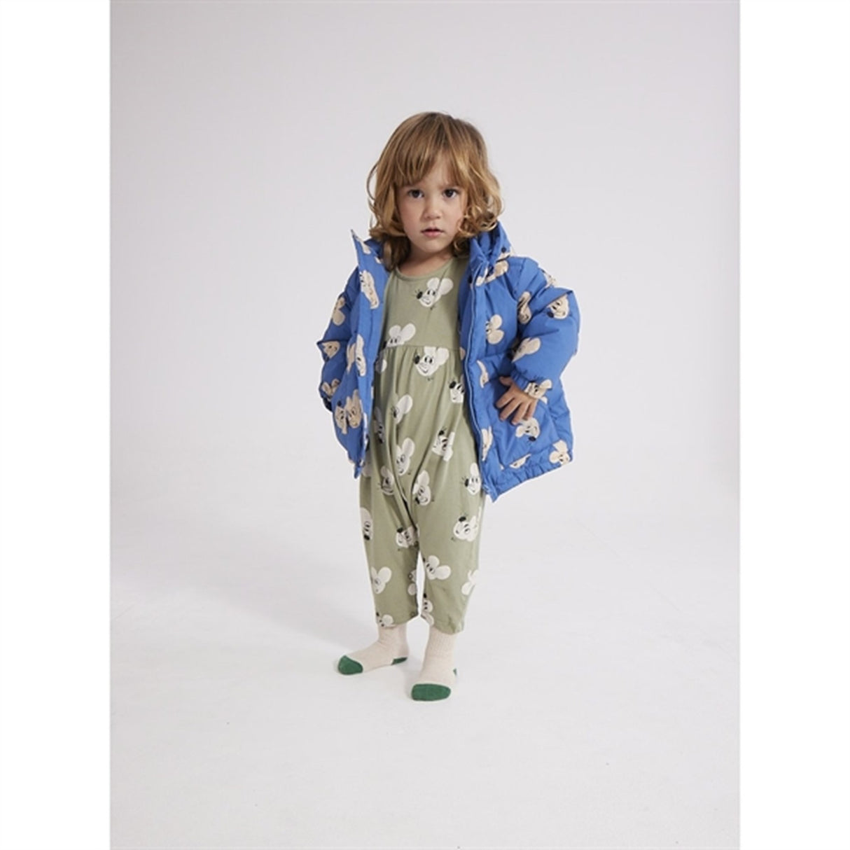 Bobo Choses Blue Mouse Hooded Jacket AOP 2