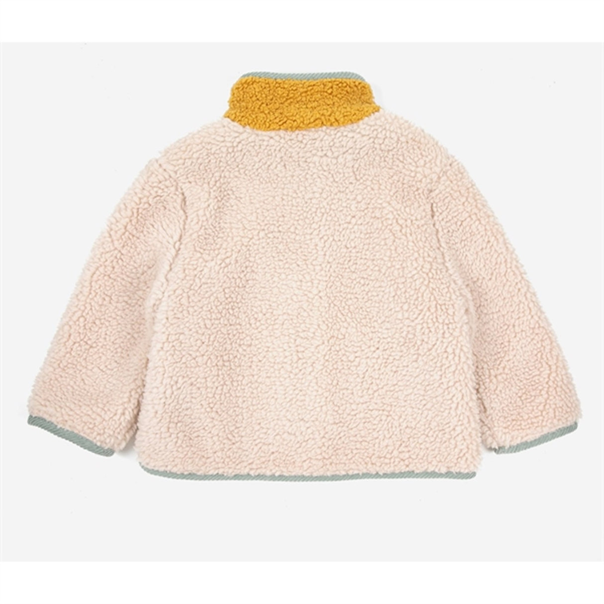 Bobo Choses Beige Color Block Sheepskin Jacket 4