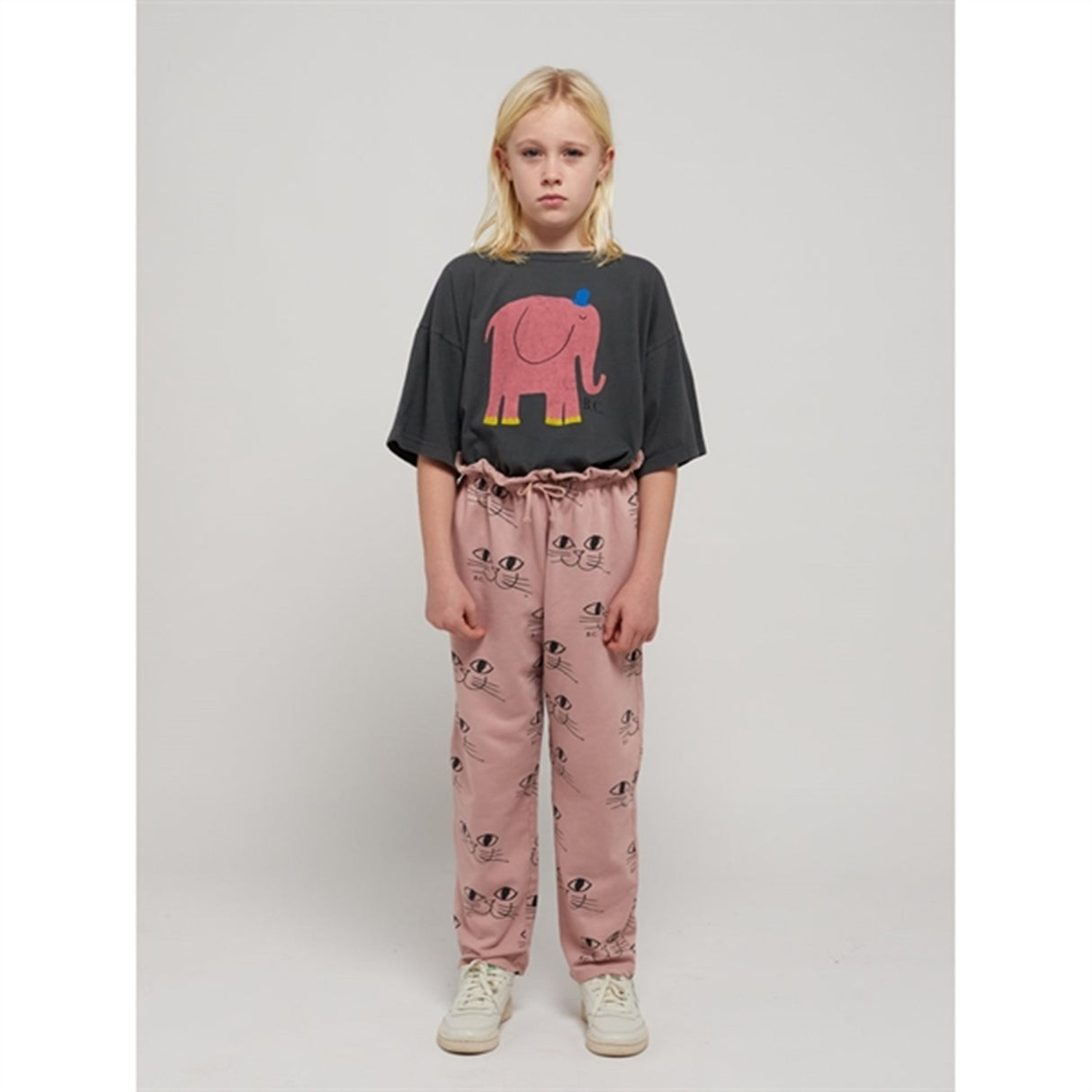 Bobo Choses Dark Grey The Elephant T-Shirt 5