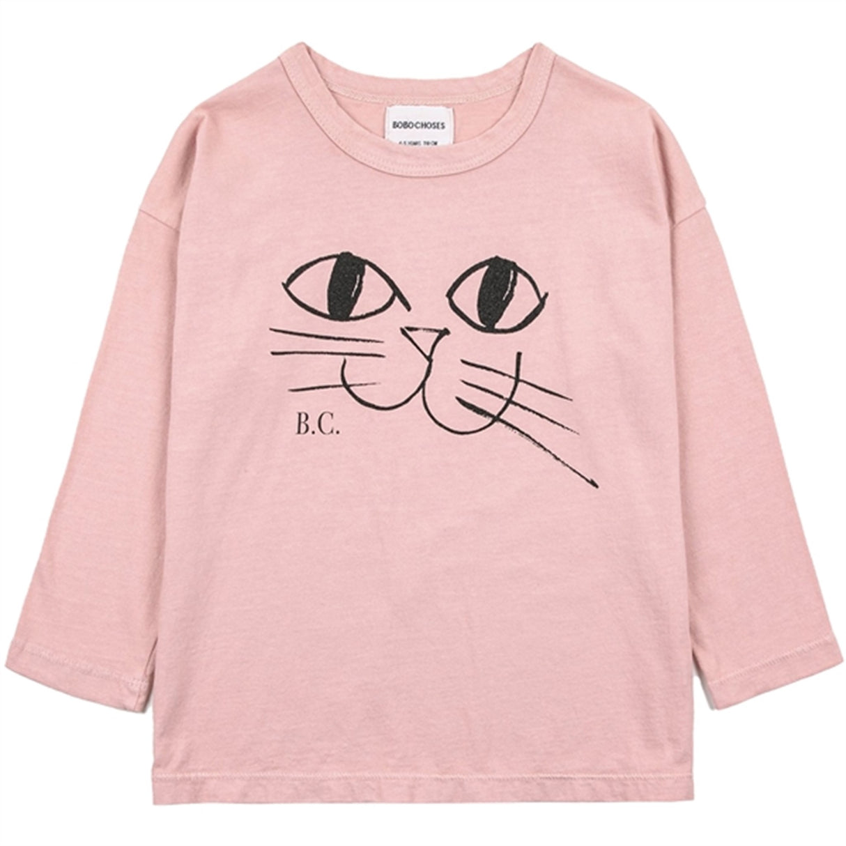 Bobo Choses Pink Smiling Cat Blouse