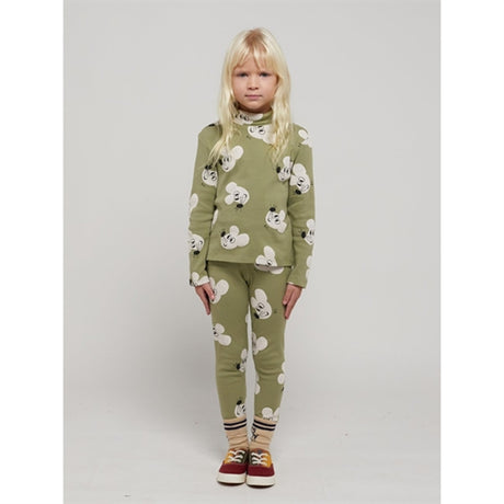 Bobo Choses Light Green Mouse Turtleneck AOP 2