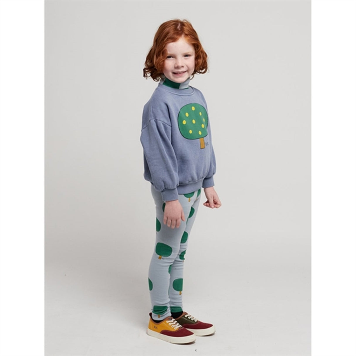 Bobo Choses Prussian Blue Green Tree Sweatshirt 3