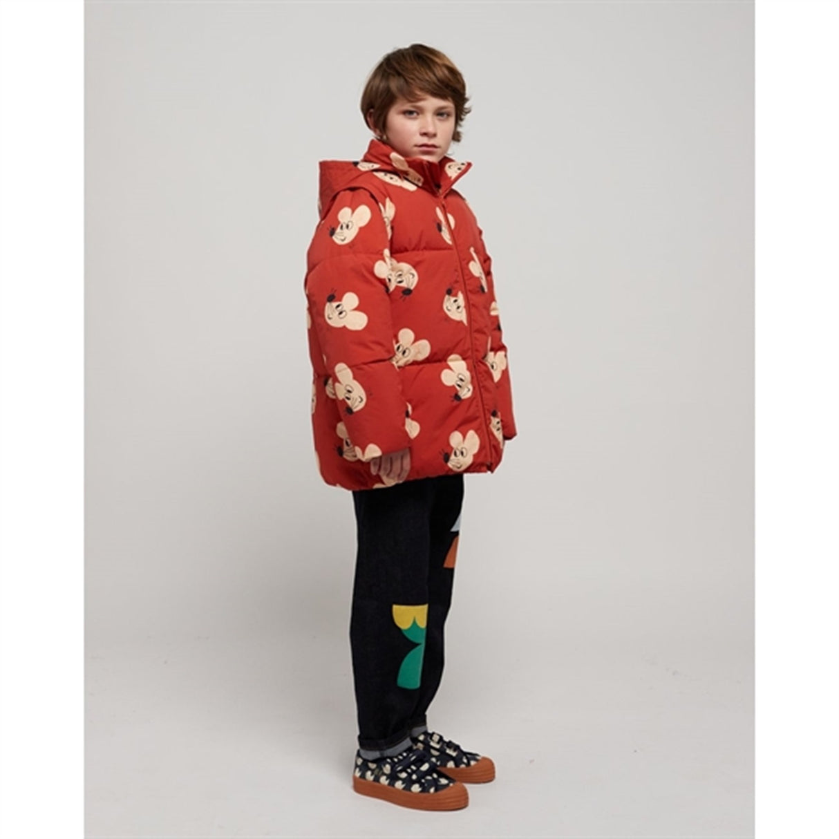 Bobo Choses Brown Mouse Polstret Jacket AOP 3