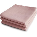 Mushie Muslin Cloth 3-pack Blush