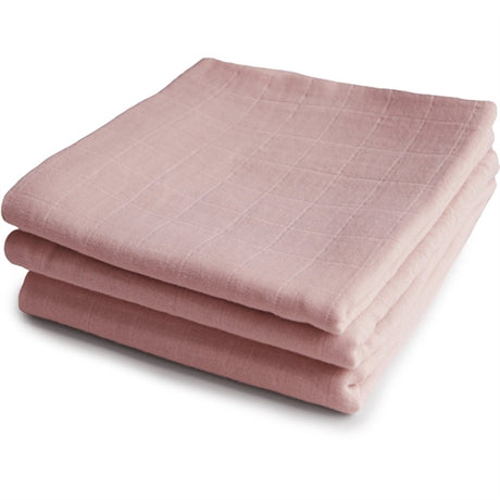 Mushie Muslin Cloth 3-pack Blush