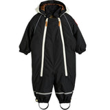 Mini Rodini Alaska Panda Baby Overall Black