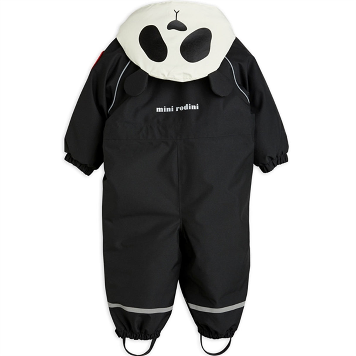 Mini Rodini Alaska Panda Baby Overall Black 6