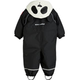 Mini Rodini Alaska Panda Baby Overall Black 6