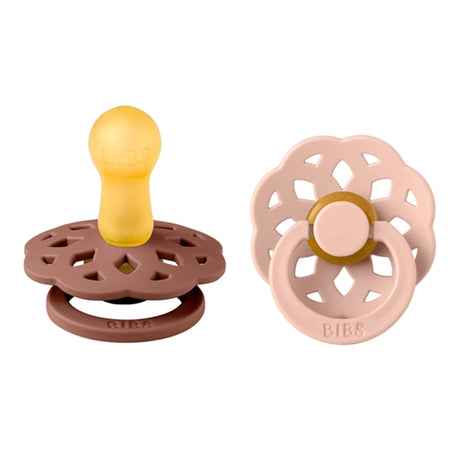 Bibs Boheme Latex Pacifier 2-pack Woodchuck/Blush