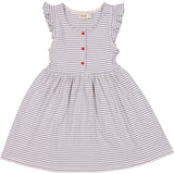 MarMar Modal Rib Space Blue Stripe Dova Frill Dress