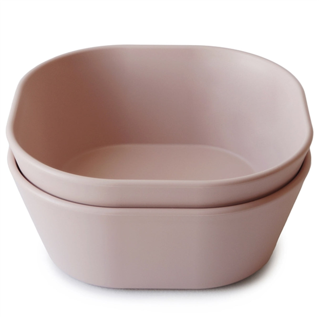 Mushie Bowl Square 2-pack Blush