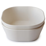 Mushie Bowl Square 2-pack Ivory