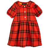 Mini Rodini Red Check Aop Sweat Dress