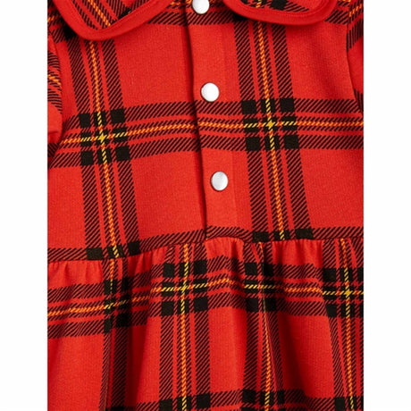 Mini Rodini Red Check Aop Sweat Dress 2