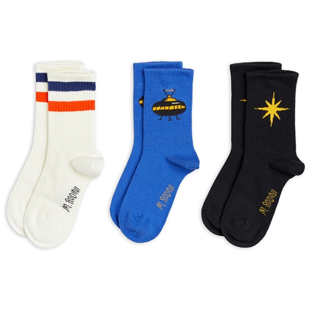 Mini Rodini Multi Ufo 3-pack Socks