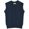 Copenhagen Colors Navy Knitted Cable Vest