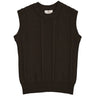 Copenhagen Colors Dark Brown Knitted Cable Vest