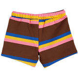 Mini Rodini Stripe Sweatshorts Brown 4