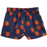 Mini Rodini Strawberries Aop Woven Shorts Blue 4