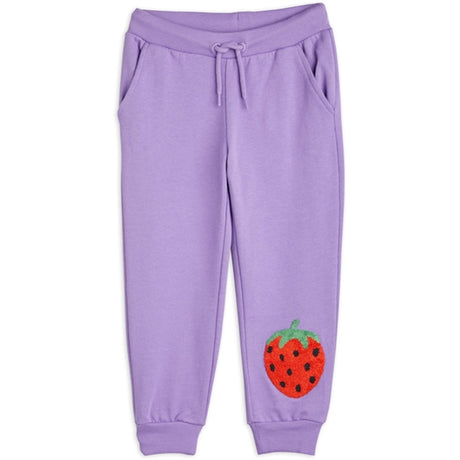 Mini Rodini Strawberries Emb Sweatpants Purple