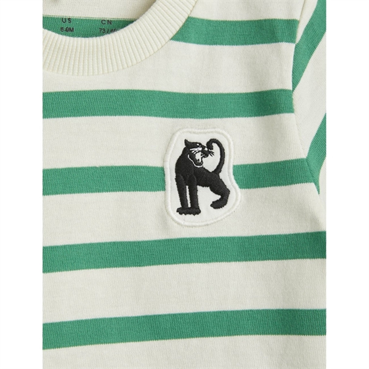 Mini Rodini Panther Patch Ss Body Green 2