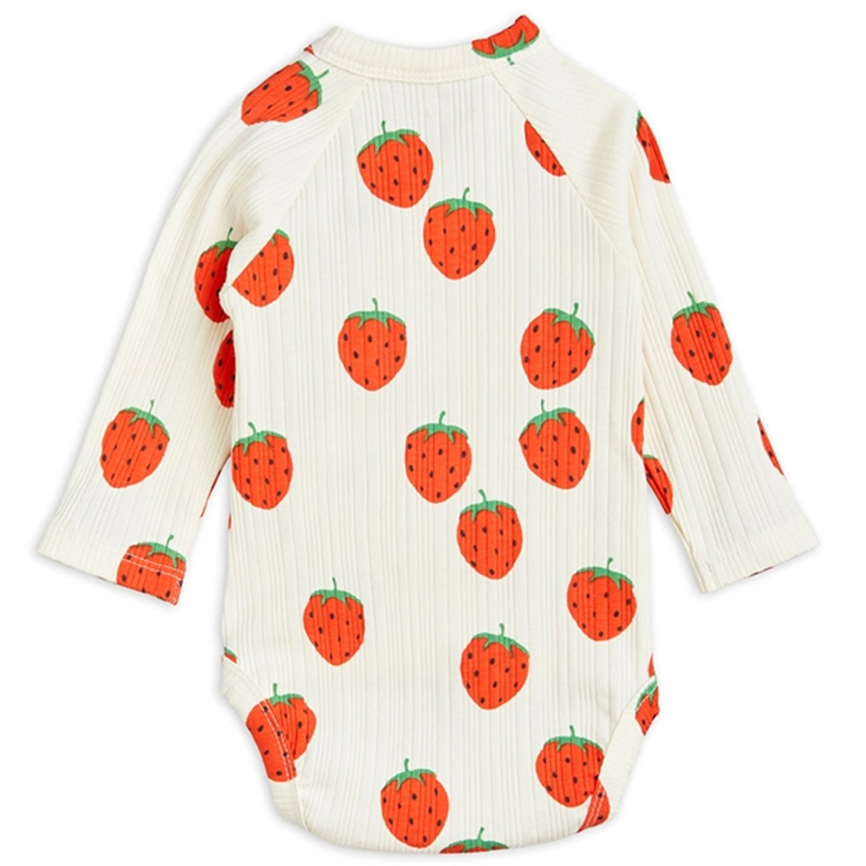 Mini Rodini Strawberries Aop Wrap Body Offwhite 5