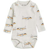 Mini Rodini Airplane Aop Ls Body Grey