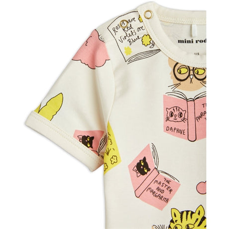 Mini Rodini Cats Aop Ss Body Offwhite 2