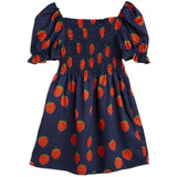 Mini Rodini Strawberries Aop Woven Ss Dress Blue