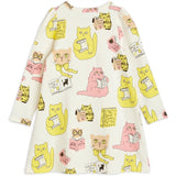 Mini Rodini Cats Aop Ls Dress Offwhite 4