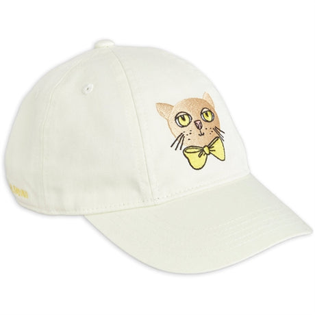 Mini Rodini Cats Emb Cap Offwhite