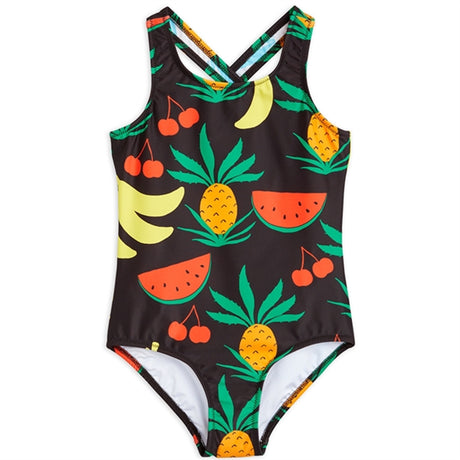 Mini Rodini Fruits Aop Swimsuit Brown