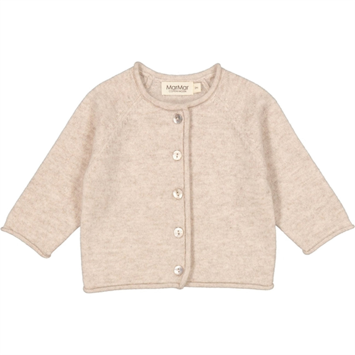 MarMar Sand Melange Cashmere Tamla Knit Cardigan