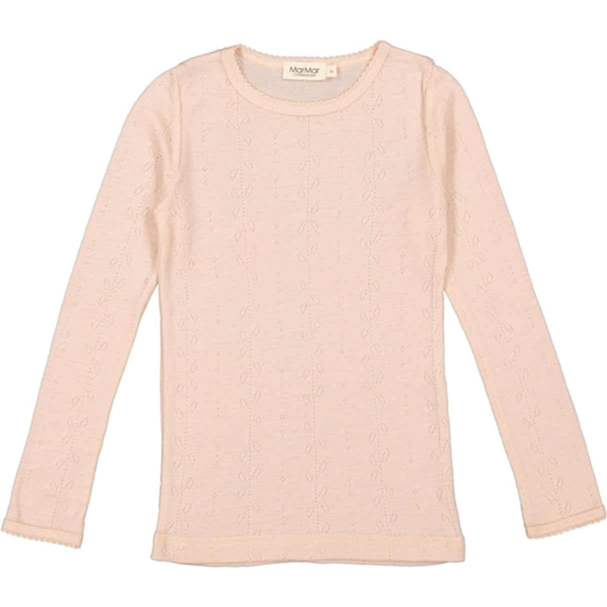 MarMar Wool Pointelle Sheer Rose Tamra Blouse