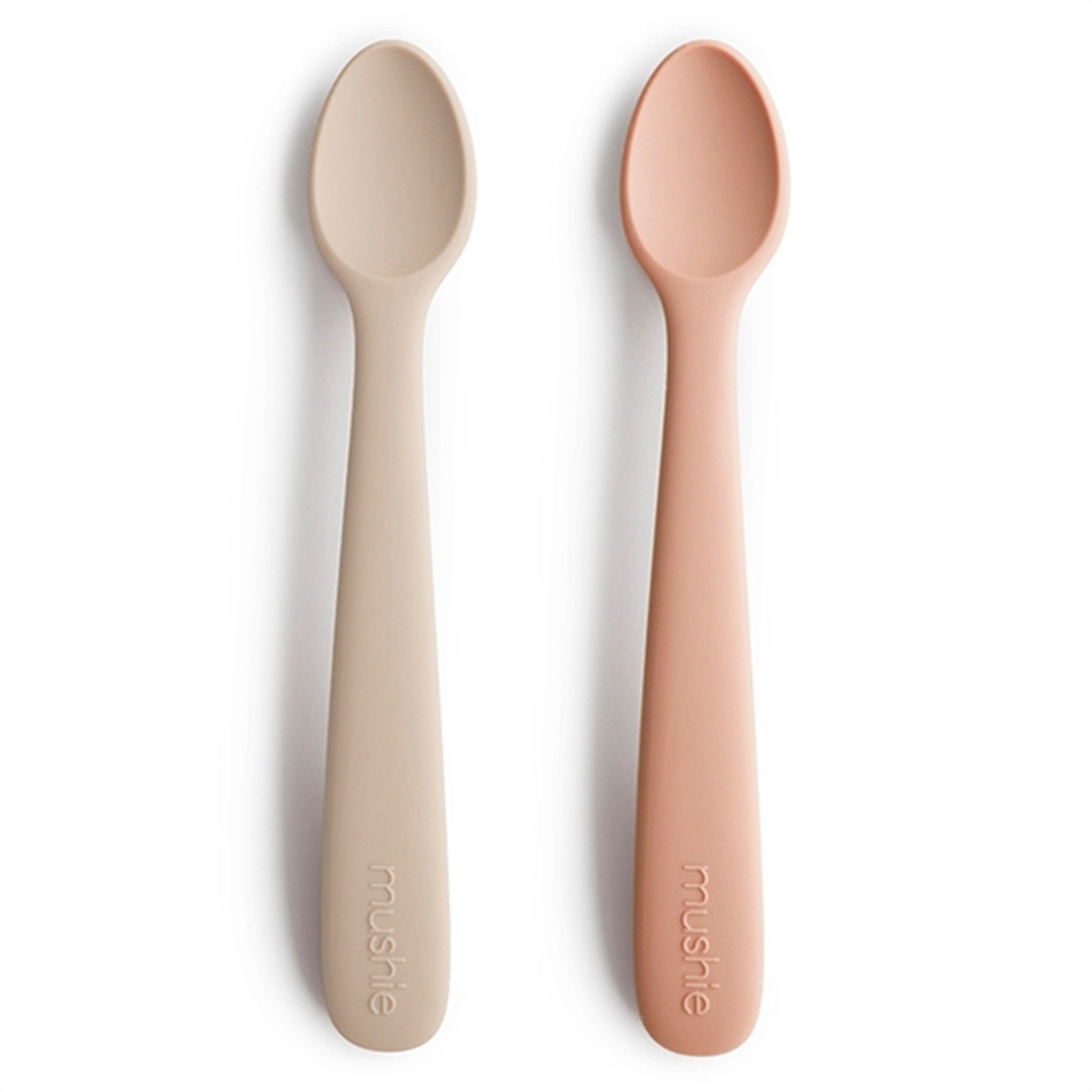 Mushie Silicone Spoons 2-pack Blush/Shifting Sand