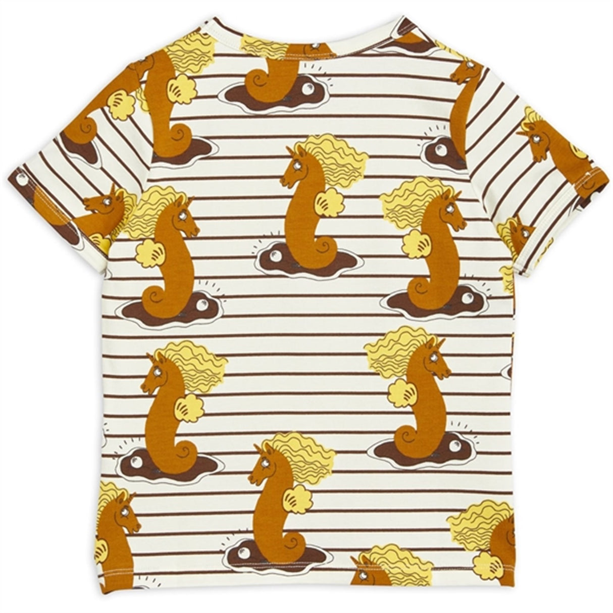 Mini Rodini Unicorn Seahorse AOP T-shirt Brown 3