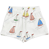 Mini Rodini Sailing Boats AOP Shorts White