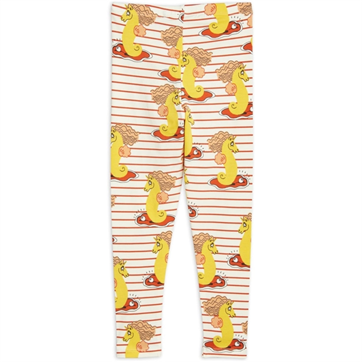 Mini Rodini Unicorn Seahorse AOP Leggings Red 3