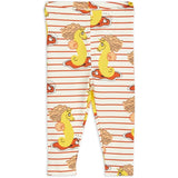 Mini Rodini Unicorn Seahorse AOP Baby Leggings Red