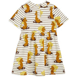 Mini Rodini Unicorn Seahorse AOP Dress Brown 4