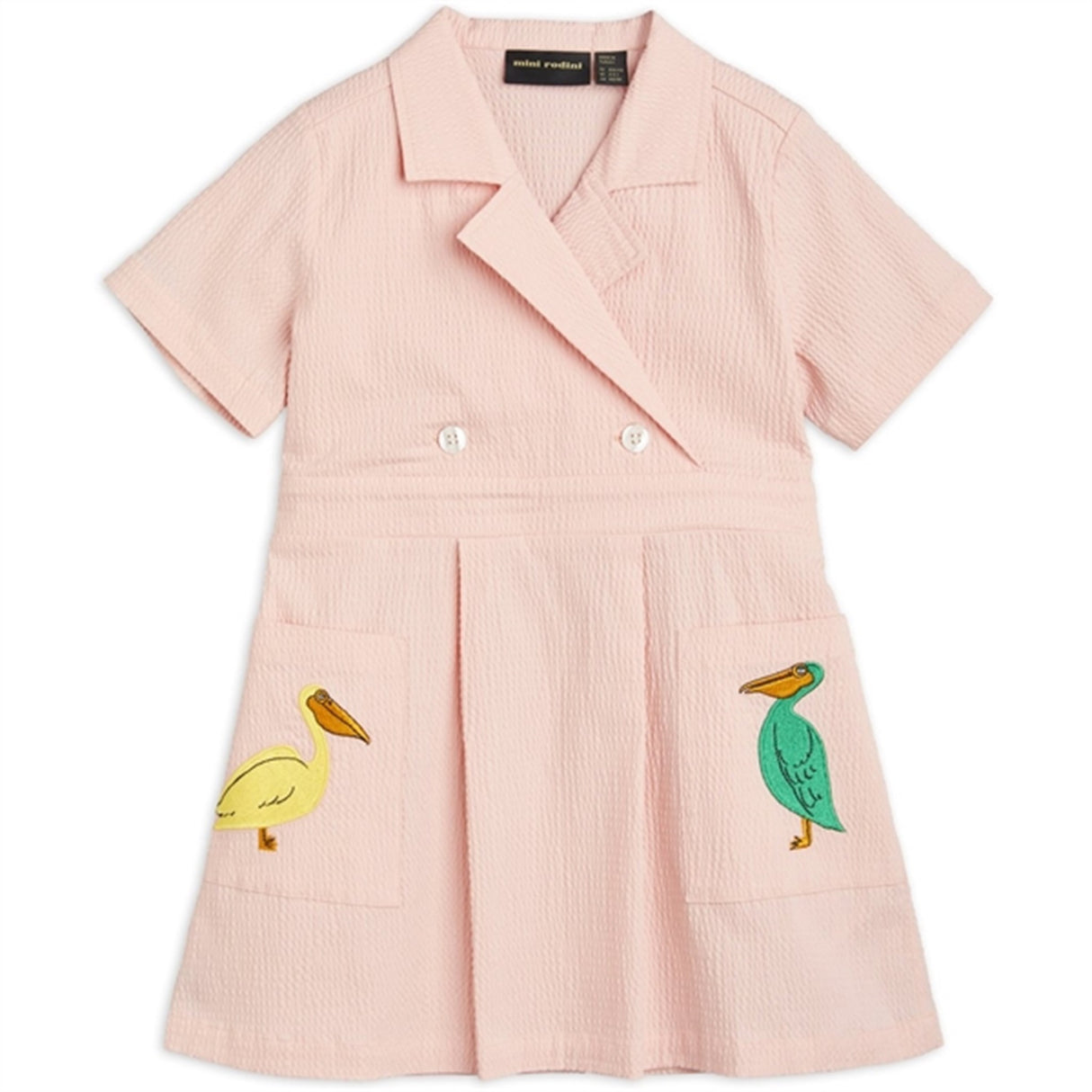 Mini Rodini Pelican Woven Dress Pink