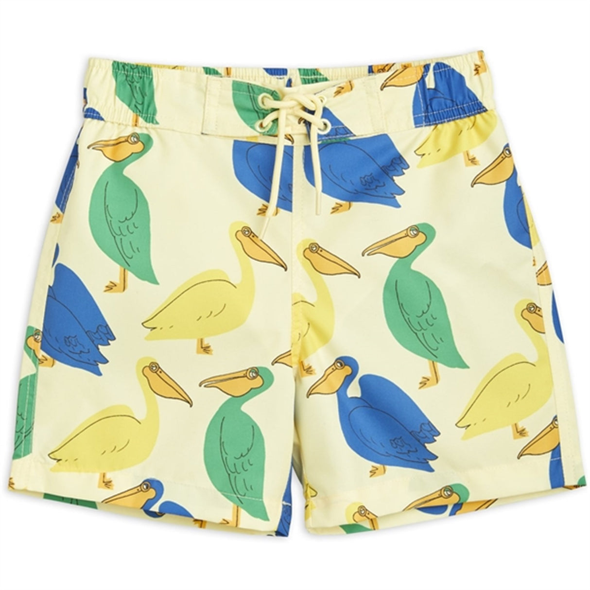 Mini Rodini Pelican AOP Swim Shorts Yellow