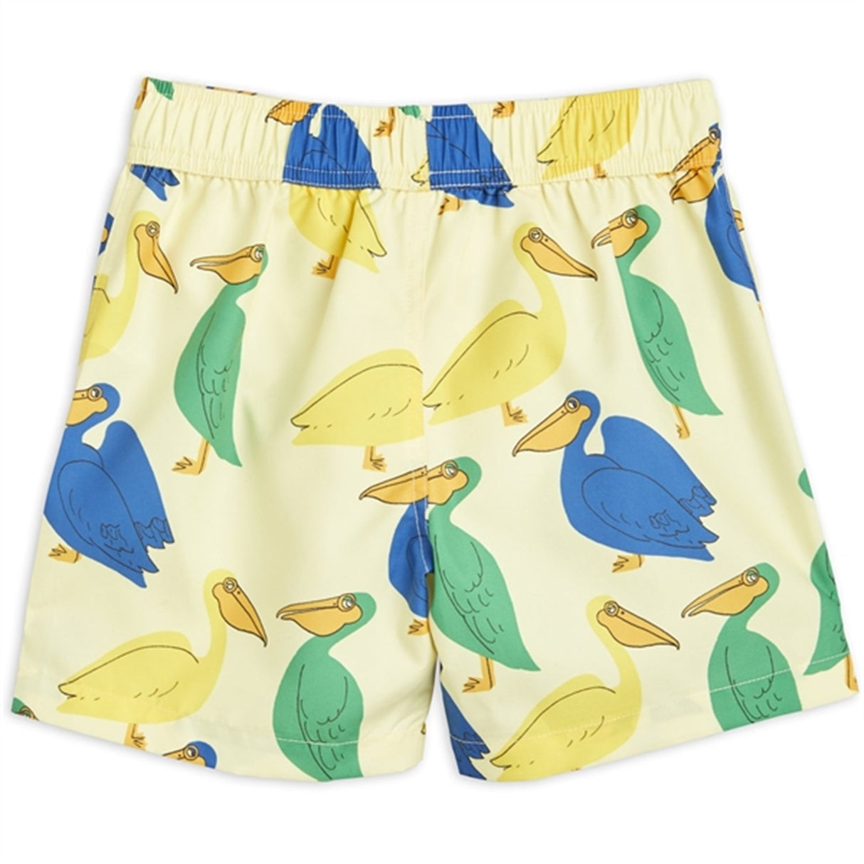 Mini Rodini Pelican AOP Swim Shorts Yellow 3