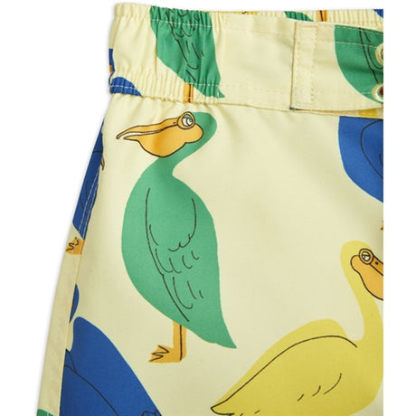 Mini Rodini Pelican AOP Swim Shorts Yellow 2